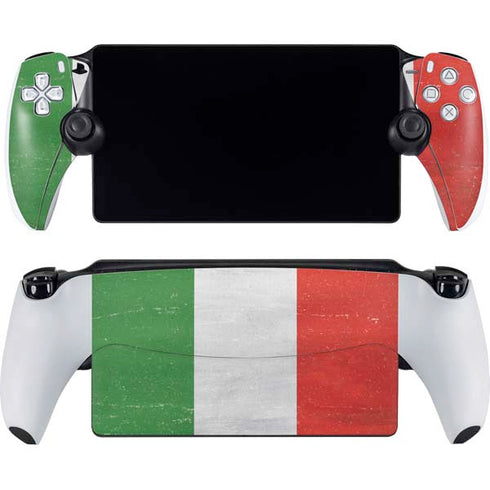 Italy Flag Distressed PlayStation Portal Remote Player Skin