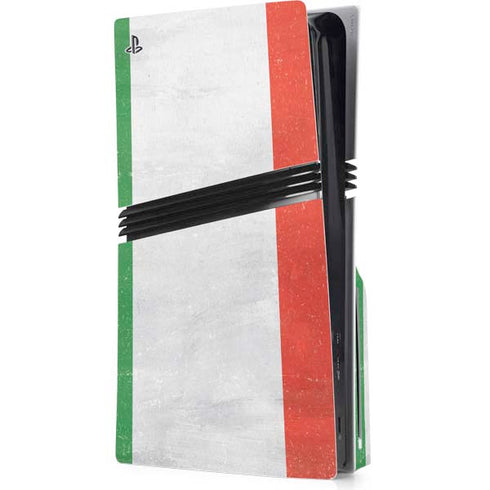 Italy Flag Distressed PS5 Pro Disk Console Skin