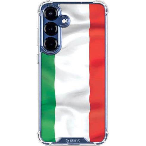 Italy Flag Galaxy S25 Clear Case