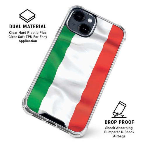 Italy Flag iPhone 15 Clear Case