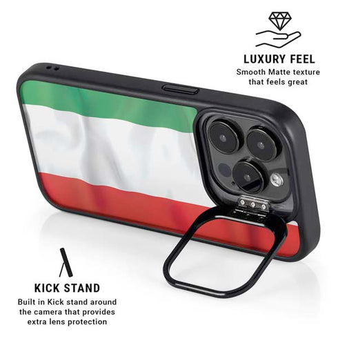Italy Flag iPhone 15 Pro Max Kickstand Case