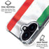 Italy Flag iPhone 16 Plus Clear Case
