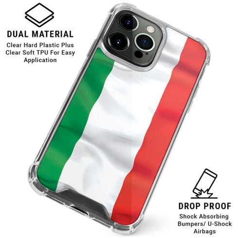Italy Flag iPhone 16 Pro Clear Case