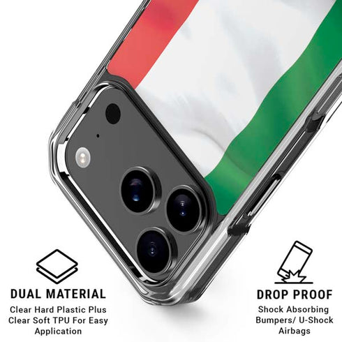 Italy Flag iPhone 18 Pro Clear Case