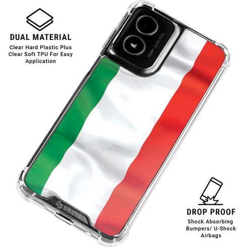 Italy Flag Moto G Power 5G (2024) Clear Case