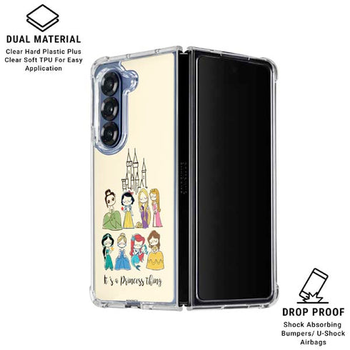 Disney Princess Its A Princess Thing Art Galaxy Z Fold6 Clear Case