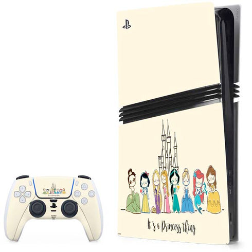 Disney Princess Its A Princess Thing Art PS5 Pro Bundle Skin