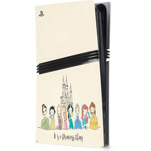 Disney Princess Its A Princess Thing Art PS5 Pro Console Skin