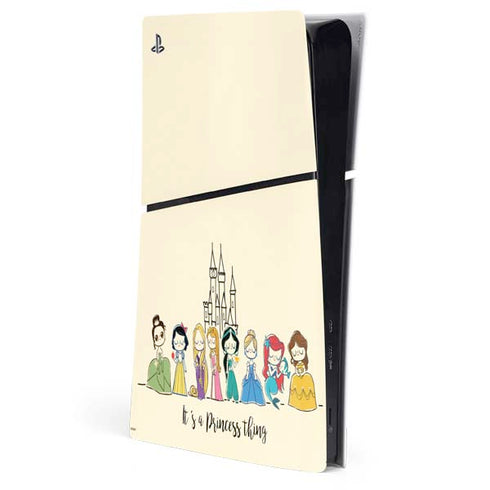 Disney Princess Its A Princess Thing Art PS5 Slim Digital Edition Console Skin