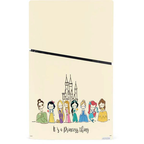 Disney Princess Its A Princess Thing Art PS5 Slim Digital Edition Console Skin