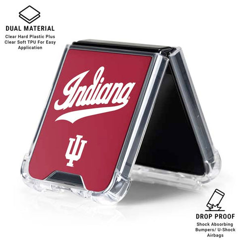 Indiana University IU Hoosiers Galaxy Z Flip6 Clear Case