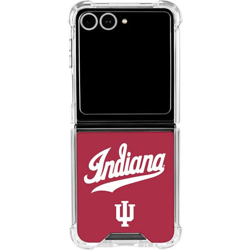 Indiana University IU Hoosiers Galaxy Z Flip7 Clear Case