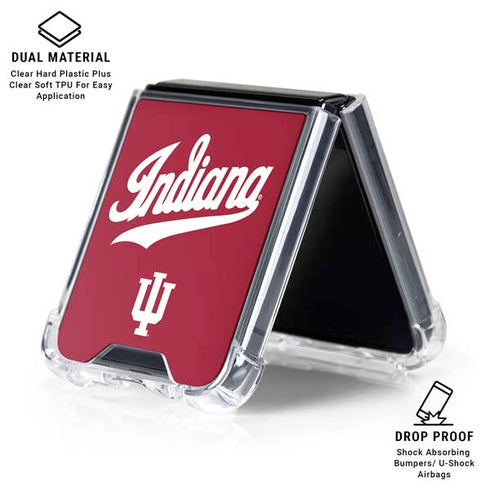 Indiana University IU Hoosiers Galaxy Z Flip7 Clear Case