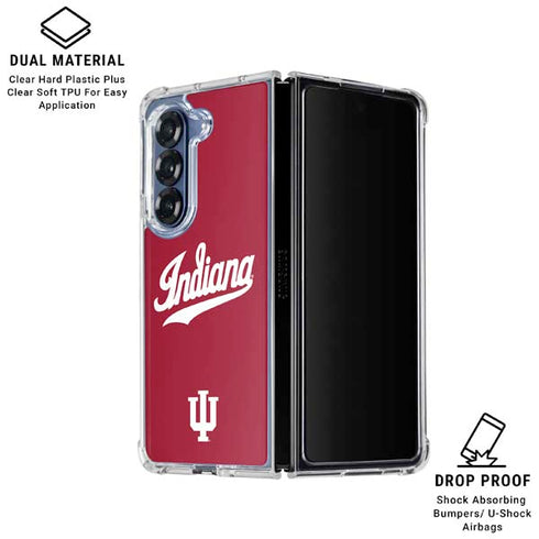 Indiana University IU Hoosiers Galaxy Z Fold7 Clear Case