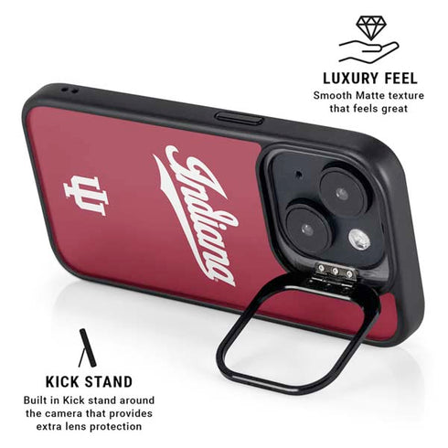 Indiana University IU Hoosiers iPhone 15 Kickstand Case