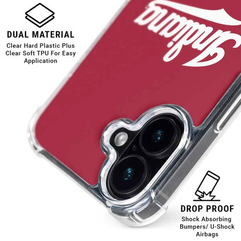Indiana University IU Hoosiers iPhone 16 Plus Clear Case