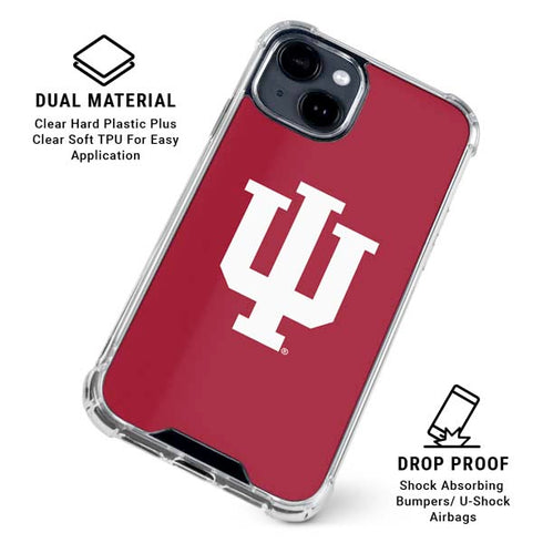 Indiana University IU Logo iPhone 15 Clear Case