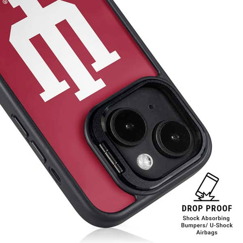 Indiana University IU Logo iPhone 15 Plus Kickstand Case