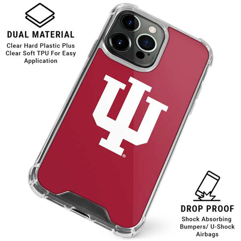 Indiana University IU Logo iPhone 16 Pro Clear Case