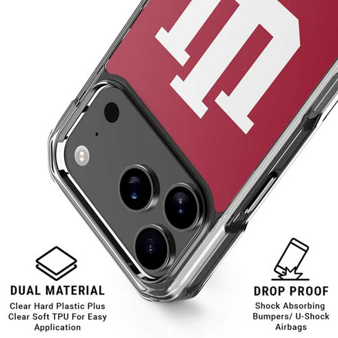 Indiana University IU Logo iPhone 17 Pro Max Clear Case