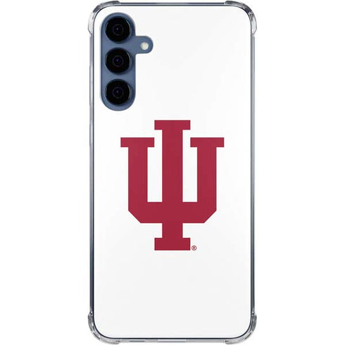 Indiana University IU Logo White Galaxy A35 5G Clear Case