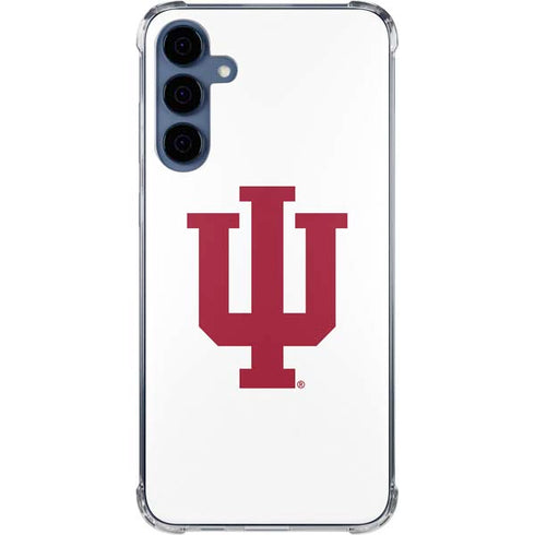 Indiana University IU Logo White Galaxy A55 5G Clear Case