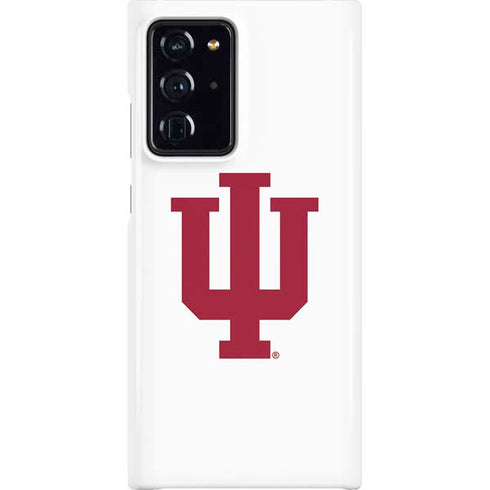 Indiana University IU Logo White Galaxy Cases
