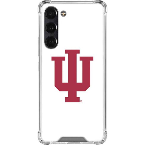 Indiana University IU Logo White Galaxy S24 FE Clear Case