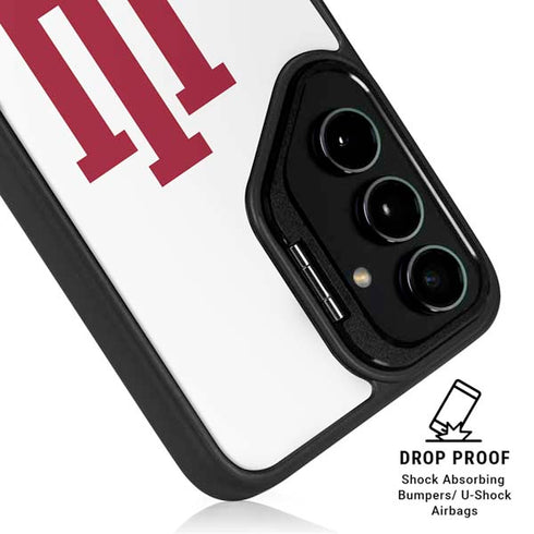 Indiana University IU Logo White Galaxy S24 FE Kickstand Case