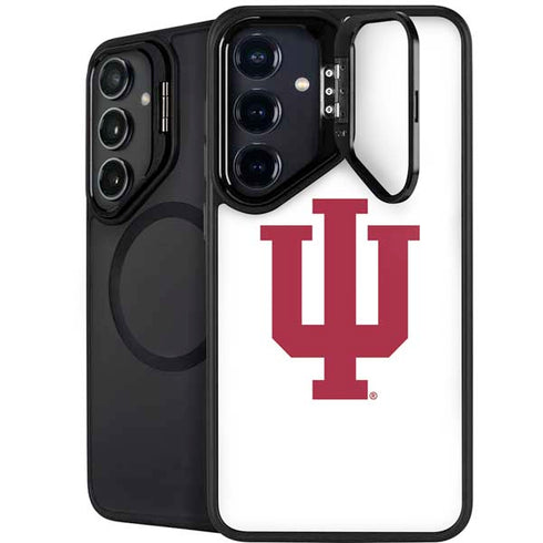 Indiana University IU Logo White Galaxy S24 Kickstand Case