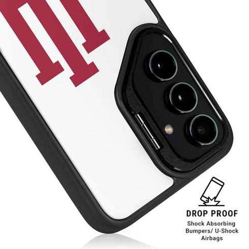 Indiana University IU Logo White Galaxy S24 Kickstand Case