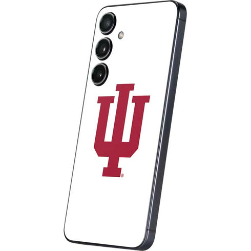 Indiana University IU Logo White Galaxy S25 Skin