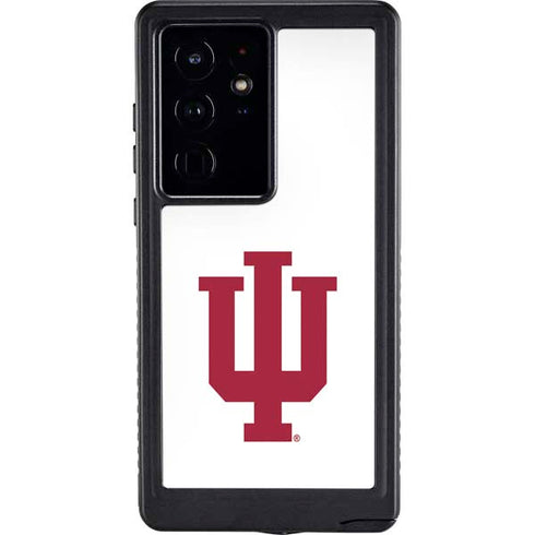 Indiana University IU Logo White Galaxy S24 Ultra Waterproof Case