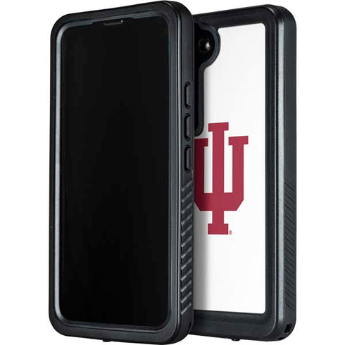 Indiana University IU Logo White Galaxy S24 Waterproof Case
