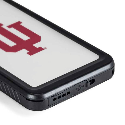 Indiana University IU Logo White Galaxy S24 Waterproof Case