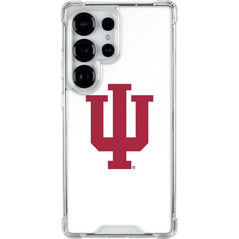 Indiana University IU Logo White Galaxy S25 Ultra Clear Case