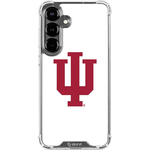 Indiana University IU Logo White Galaxy S26 Clear Case