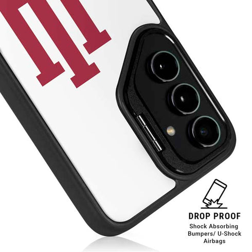 Indiana University IU Logo White Galaxy S26 Kickstand Case