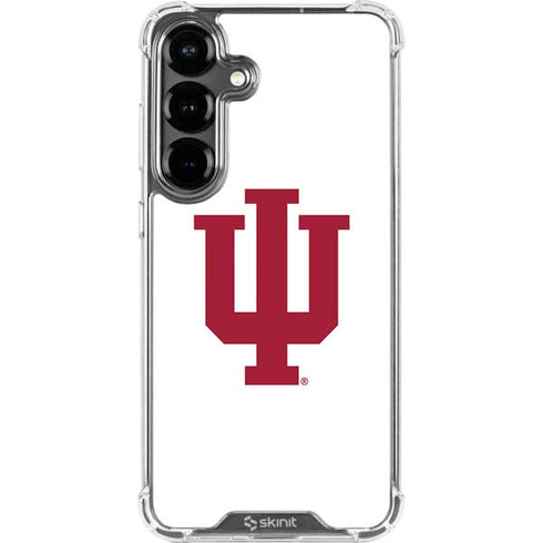 Indiana University IU Logo White Galaxy S26 Plus Clear Case