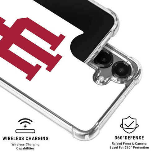 Indiana University IU Logo White Galaxy S26 Plus Clear Case