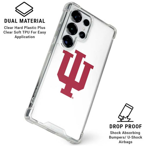 Indiana University IU Logo White Galaxy S26 Ultra Clear Case