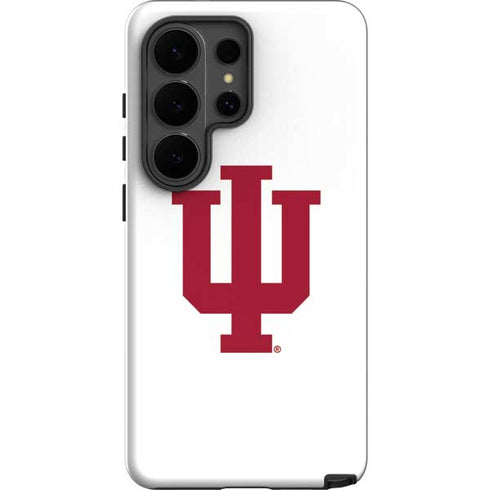 Indiana University IU Logo White Galaxy S26 Ultra Impact Case
