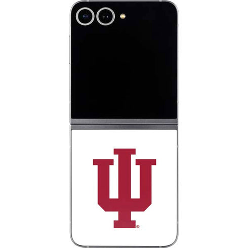 Indiana University IU Logo White Galaxy Z Flip6 Skin