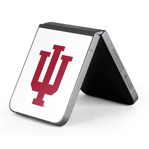 Indiana University IU Logo White Galaxy Z Flip6 Skin