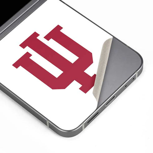 Indiana University IU Logo White Galaxy Z Flip6 Skin