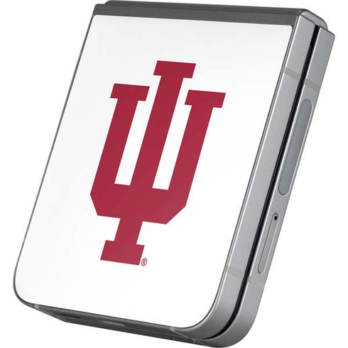 Indiana University IU Logo White Galaxy Z Flip6 Skin