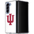 Indiana University IU Logo White Galaxy Z Fold5 5G Clear Case