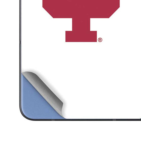 Indiana University IU Logo White Galaxy Z Fold5 5G Skin