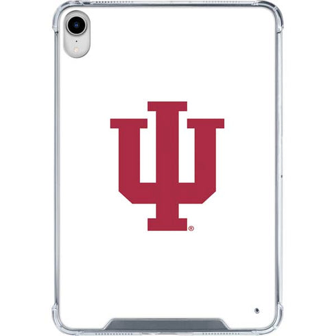 Indiana University IU Logo White iPad 11th Gen (2025) Clear Case
