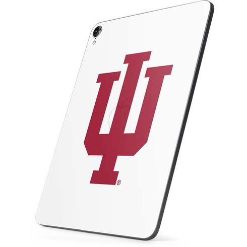 Indiana University IU Logo White Apple iPad Pro Skin
